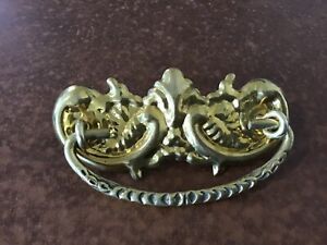 Vintage Anglo American Brass Co Stamped Drawer Handles Brass Bail Pulls 3 