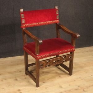 Antique Armchair Furniture In Walnut Wood 800 19th Century Chair Living Room