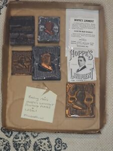 Vintage Hoppes Liniment Pharmacy Apothecary Medicine Label Printing Plates