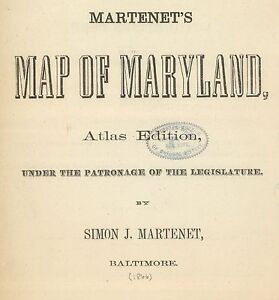 1866 Maryland State Atlas Map Old Genealogy Ghost Towns Treasure Hunting Dvd S17
