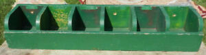 Attractive Vintage Green Divided Hardware Tray Box 6 Compartments