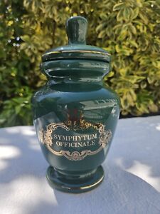 Elli Lilly Symphytum Officinale Glass Apothecary Jar Dark Green Numbered