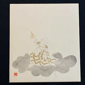 Japanese Watercolor Handmade Paintings Shikishi Art Jizo 3358