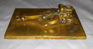 Antique Nautical Bronze Anchor Sculpture Paperweight New York S S Mount Clay