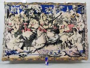 Vintage Velvet Party Scene Wall Hanging Tapestry 160x114cm