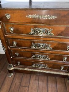 Vintage French Louis Xv Four Drawer Chest And Ormolu