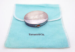 Estate Tiffany Co Sterling Silver 55 X 40mm Vanity Trinket Box Monogrammed