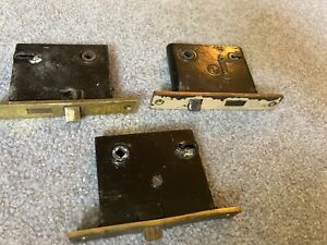 Vintage Door Lock Mortise Hardware Lot 3 Sets Nashua
