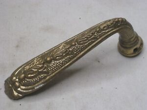 1 Antique Ornate Brass Spain Door Knob Lever Spanish Architectural Handle