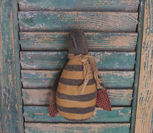 Primitive Bee Painted Fabric Doll Decorative Summer Farmhouse Decor 5 Handmade