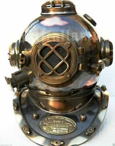  Mark V Legacy Full Size Antique U S Navy Brass Divers Diving Helmet A Deep