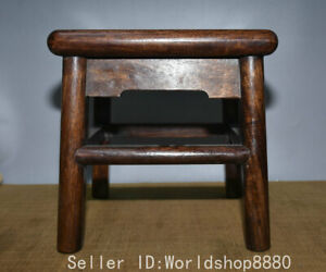 11 2 Ancient Chinese Yellow Huali Wood Square Seat Chair Long Leg Stool