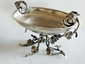 Art Nouveau Dutch 833 Silver Bon Bon Nut Dish Footed Hallmark Eagle 833 141 5 Gr