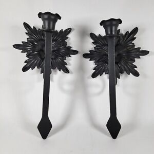 Wrought Iron Taper Wall Sconces Candle Morning Star Style