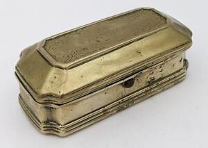Indian Antique Brass Lime Betel Nut Box 19th Century