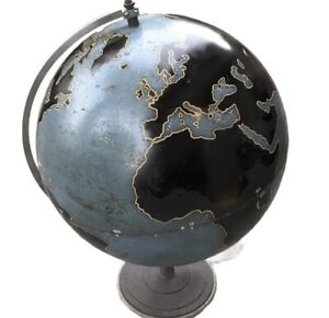 C 1930 Large Scale Steel Denoyer Geppert Military Chalk Globe 22 Rare