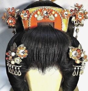 Vintage Japanese Bride Kanzashi Set Kimono Wedding Hair Ornament Japan 1083