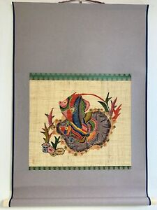Japanese Hanging Scroll Art Painting Kakejiku Vintage Hand Paint Picture 869