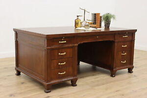Traditional Antique Office Or Library Executive Desk Doten 36532