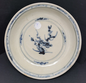 Hoi An Hoard Shipwreck Blue White Dish With Scrolling Floral Deco Lot 150132