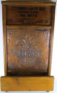 Vintage Columbus Washboard Co Standard Size Maid Rite Copper Welcome Pineapple