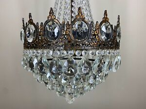 Antique Vintage French Empire Crystal Chandelier Lighting Ceiling Light Fixtures