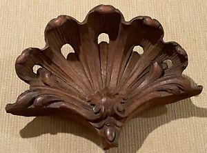 Rare Antique Architectural Salvage Wood Carved European Fan Motif 1800 S