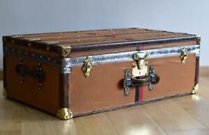 Antique Early 1920s French Cabin Trunk By Moynat