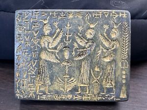 Ancient Near Eastern Sassanian Stone Relief Queen Servants Love Poems
