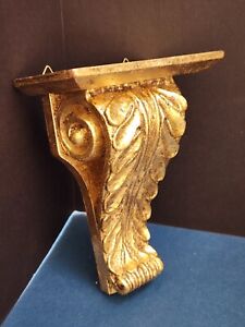 Italian Gold Gilt Hand Carved Wood Wall Sconce 7 5 Hollywood Regency Italy