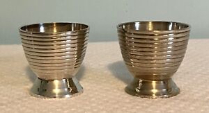  Vintage Set Of 2 Silver Plated Egg Cups