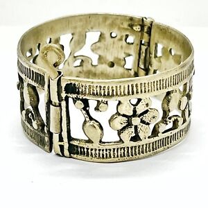 Antique Floral Middle Eastern Bracelet Jewelry Art Asian Islamic Culture A