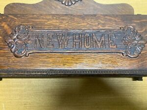 Antique New Home Treadle Sewing Machine Cabinet Center Face Plate