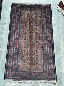 M1338 Handmade Knotted Afghan Tribal Vintage Prayer Rug Jay Namaz 149 88 Cm