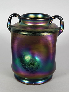 Thomas Webb Vase Glass Iridescent Circa 1878 Very Beautiful Condition