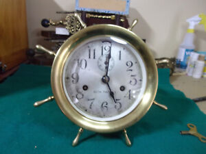 Excellent Antique Original Seth Thomas Ships Bell Clock Runs Strikes Perfect