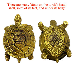 Wealthy Rich Amulet Turtle Phaya Tao Ruean Yant Talisman Statue Figurine