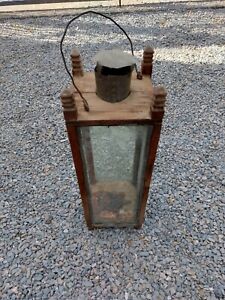 Antique Vintage Wooden Lantern