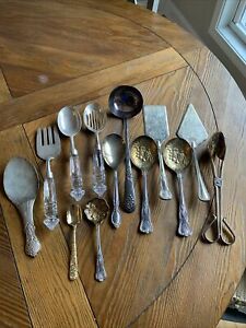 Lot Of 13 Silver Serving Pieces