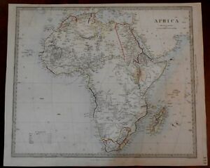 African Continent 1860 Stanford Sduk Transitional Engraved Map