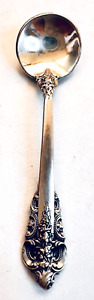 1 Grand Baroque Sterling Wallace Factory Made 2 1 2 Salt Spoon Excellent Hav 12
