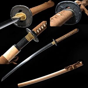 High Quality T10 Steel Clay Tempered Japanese Samurai Sword Katana Sharp