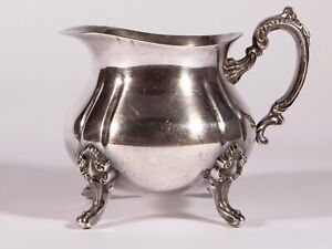 Vintage Silver Plate Footed Creamer Pitcher Towle Silverplate Midcentury