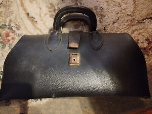 Antique 1930 S Schell Emdee Black Leather Doctor S Bag No Key