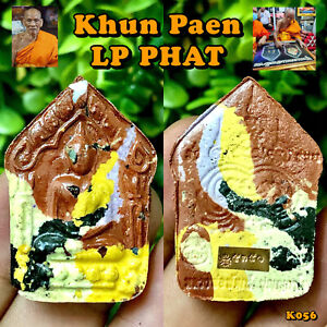 Phra Khun Paen Lp Phat Relics Genuine Thai Buddha Amulet Pendant Talisman K056
