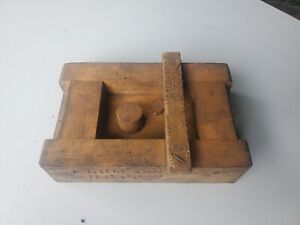 Vintage Industrial Wood Foundry Mold Pattern Steampunk 9 X 6 X 2 