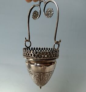 Antique Christian Silver Icon Lamp 19th C European Or Russian Hallmark