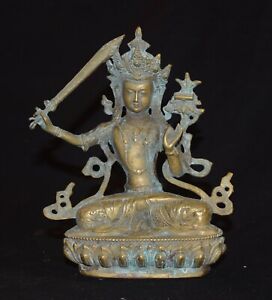 Chinese Tibetan Style Copper Alloy Figure Of Manjushri 20th Century