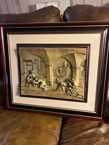 Silver 925 Relief Plaque Capitanelli Italy Framed 