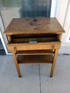 Antique Tiger Wood Wash Stand